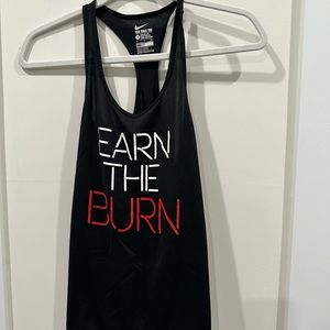 Earn the burn nike tank top